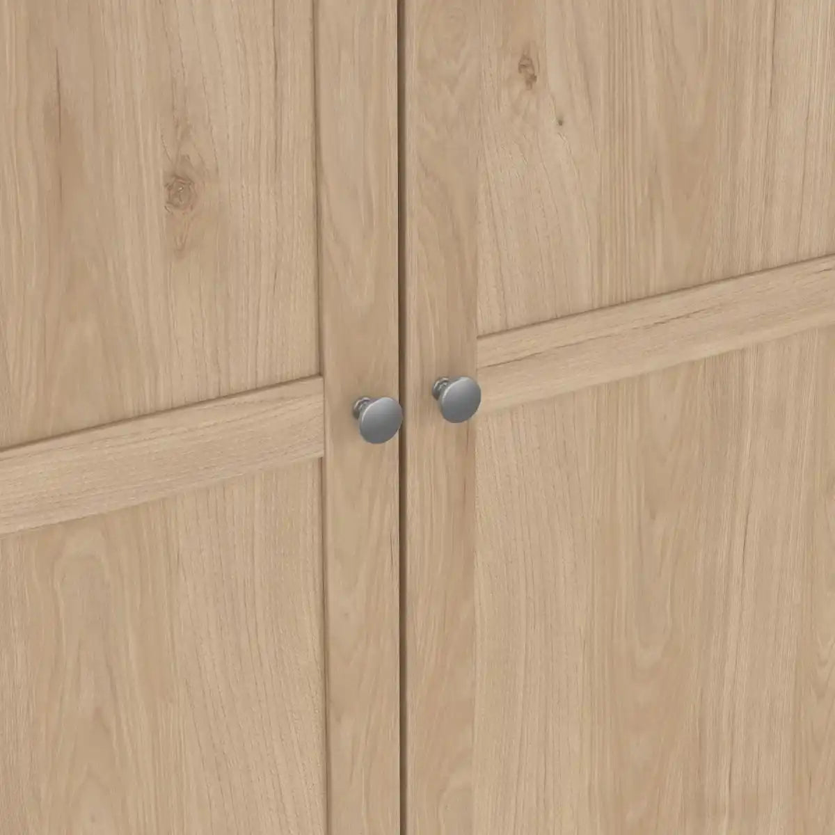 Brande Large Wide Wardrobe With 4 Frame Doors In Jackson Hickory Oak - Price Crash Furniture