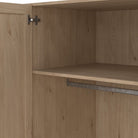 Brande Large Wide Wardrobe With 4 Frame Doors In Jackson Hickory Oak - Price Crash Furniture