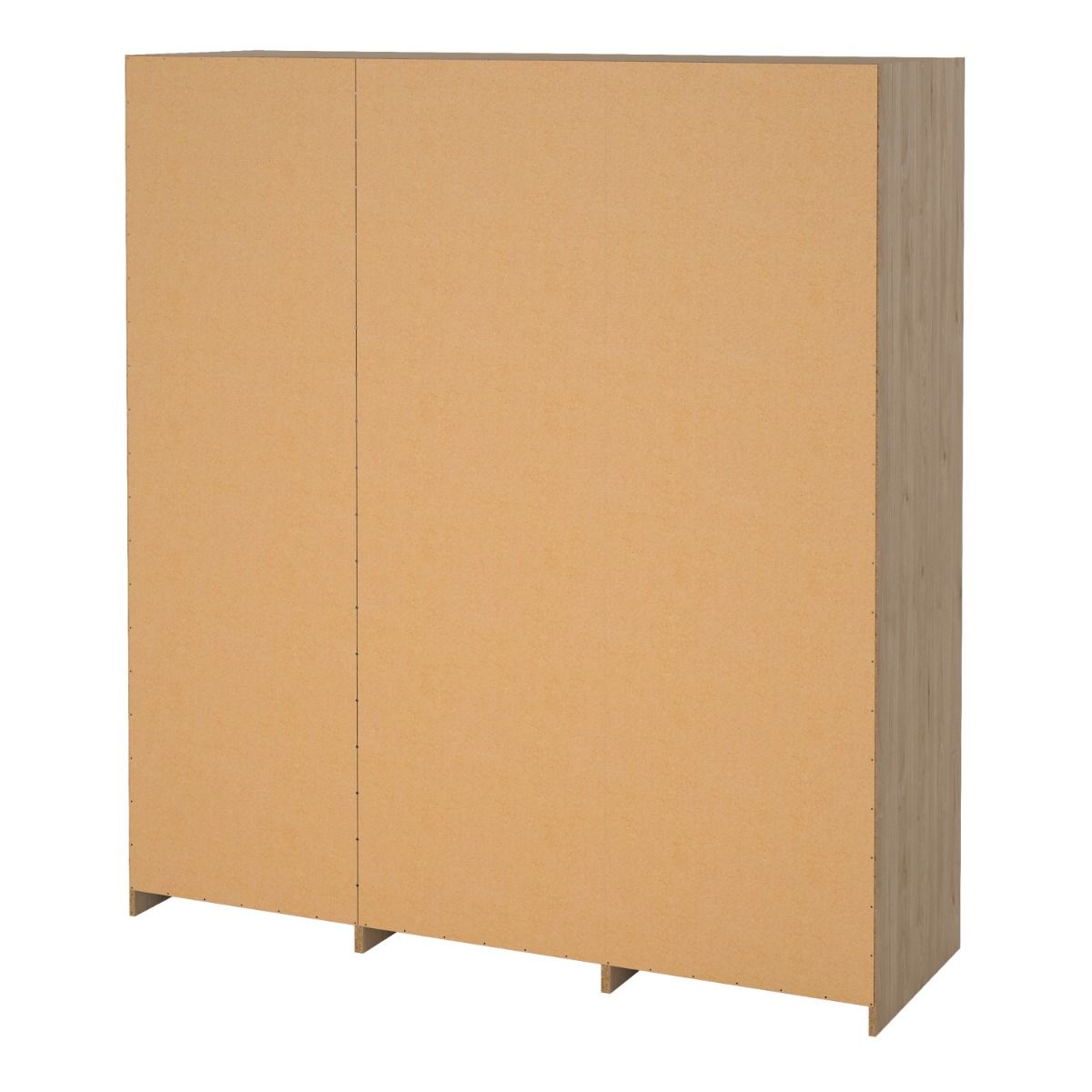 Line Mirrored Wardrobe With 3 Sliding Doors In Jackson Hickory Oak