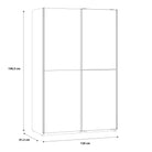 Babetta 2 Door Sliding Wardrobe In Matt White With Mirrored Door - Price Crash Furniture