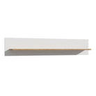 Bohol 160cm Floating Wall Shelf In Riviera Oak & White - Price Crash Furniture