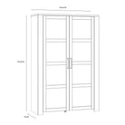 Bohol 2 Door Display Cabinet In Riviera Oak & Navy - Price Crash Furniture