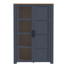 Bohol 2 Door Display Cabinet In Riviera Oak & Navy - Price Crash Furniture