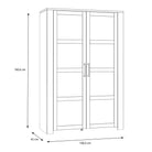 Bohol 2 Door Display Cabinet In Riviera Oak & Grey Oak - Price Crash Furniture