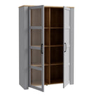 Bohol 2 Door Display Cabinet In Riviera Oak & Grey Oak - Price Crash Furniture