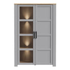 Bohol 2 Door Display Cabinet In Riviera Oak & Grey Oak - Price Crash Furniture