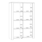 Bohol 2 Door Display Cabinet In Riviera Oak & White - Price Crash Furniture