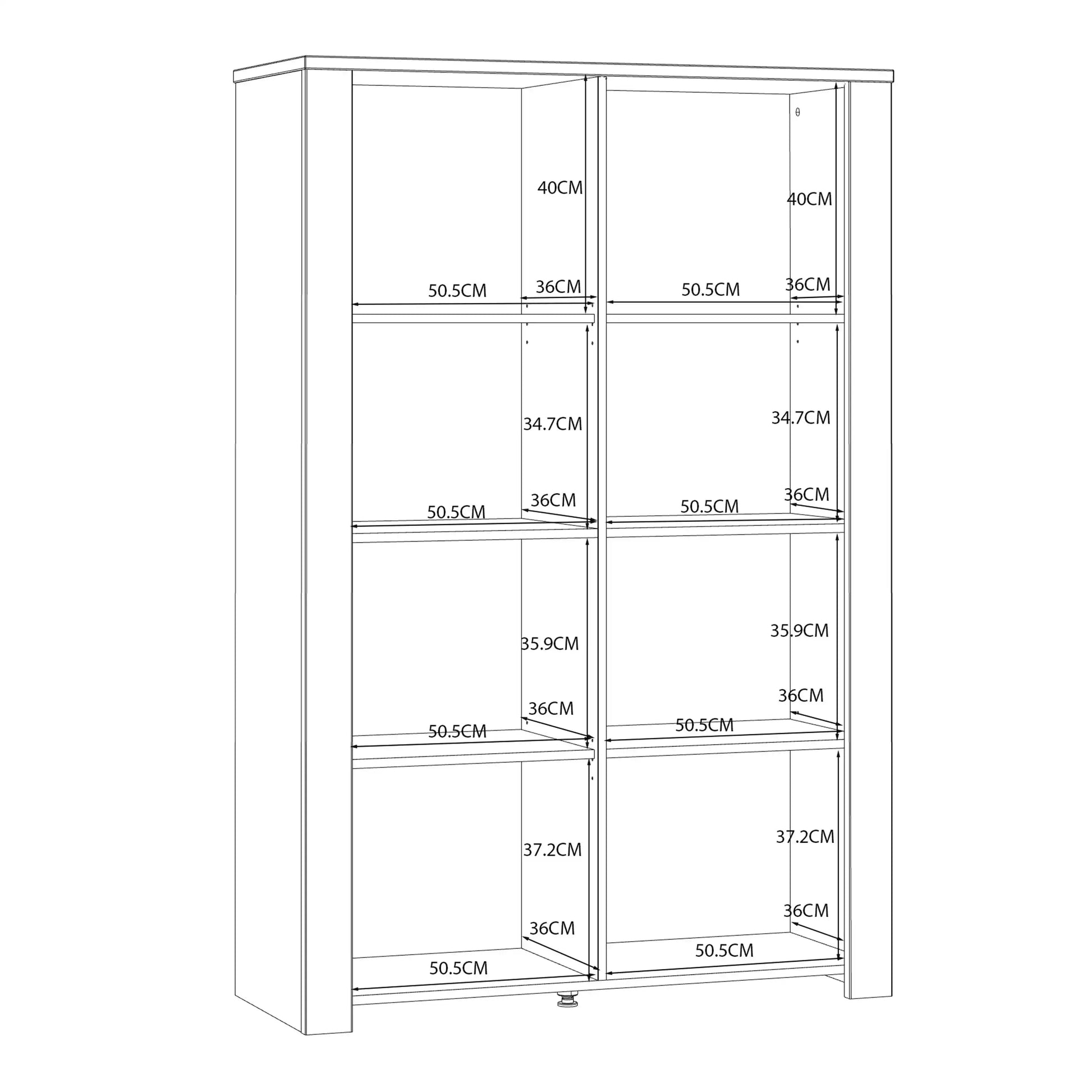Bohol 2 Door Display Cabinet In Riviera Oak & White - Price Crash Furniture