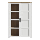 Bohol 2 Door Display Cabinet In Riviera Oak & White - Price Crash Furniture