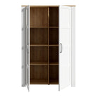 Bohol 2 Door Display Cabinet In Riviera Oak & White - Price Crash Furniture