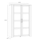 Bohol 2 Door Display Cabinet In Riviera Oak & White - Price Crash Furniture