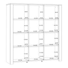 Bohol 3 Door Large Display Cabinet In Riviera Oak & White - Price Crash Furniture