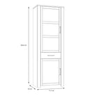 Bohol 2 Door 1 Drawer Tall Narrow Display Cabinet In Riviera Oak & Grey Oak - Price Crash Furniture