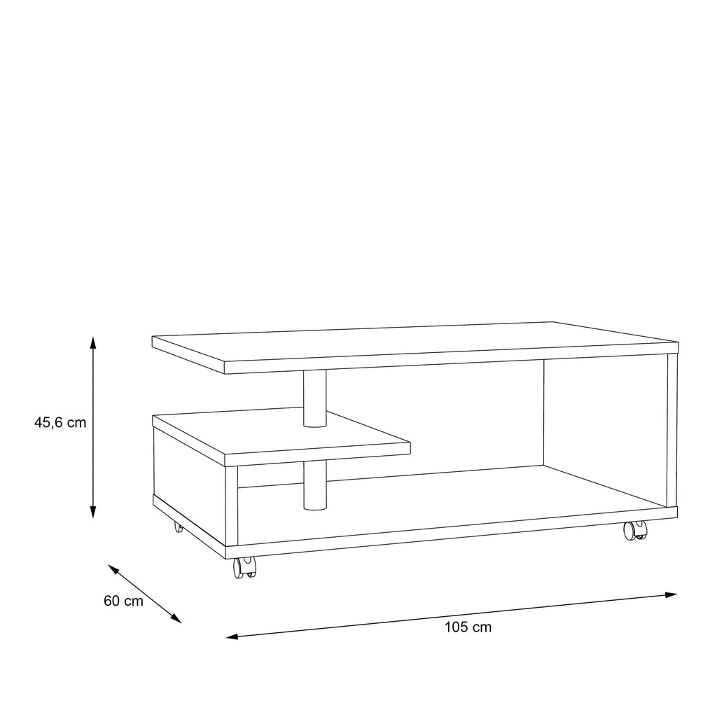 Bailey Coffee Table In Sonoma Oak - Price Crash Furniture