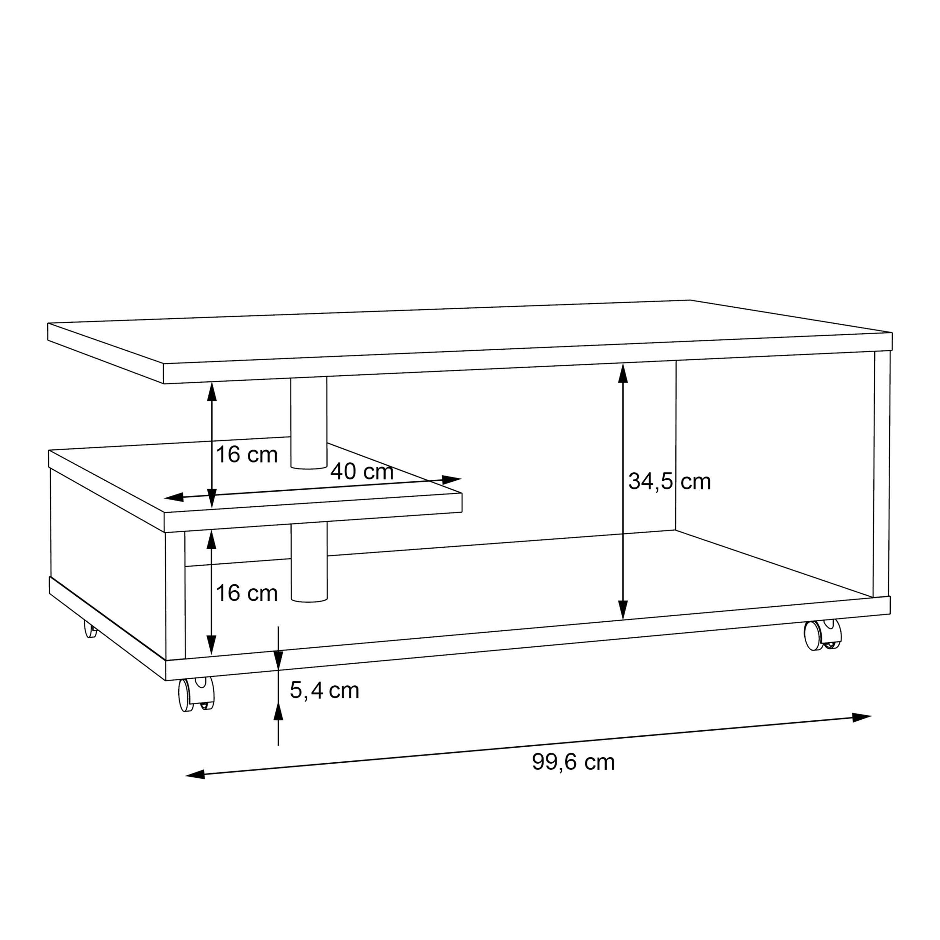 Bailey Coffee Table In Sonoma Oak - Price Crash Furniture