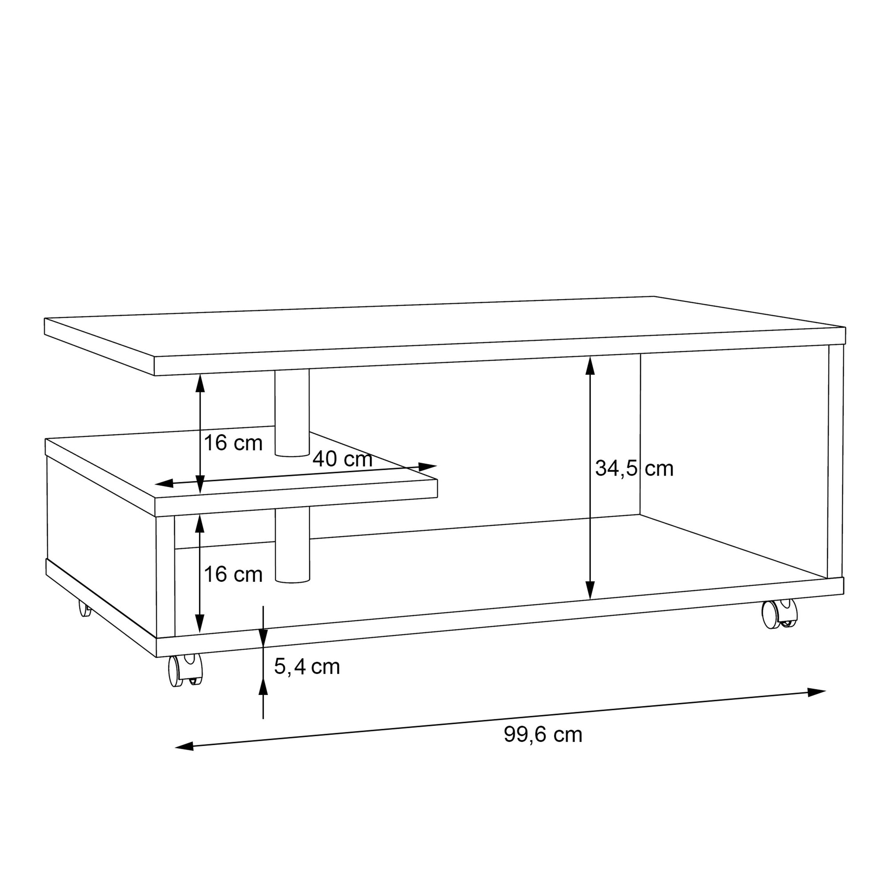 Bailey Coffee Table In Sand Oak - Price Crash Furniture