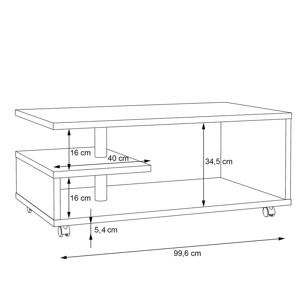 Bailey Coffee Table In Sand Oak - Price Crash Furniture