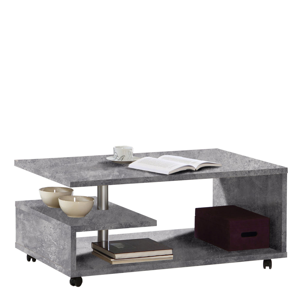 Bailey Coffee Table In Concrete Grey - Price Crash Furniture