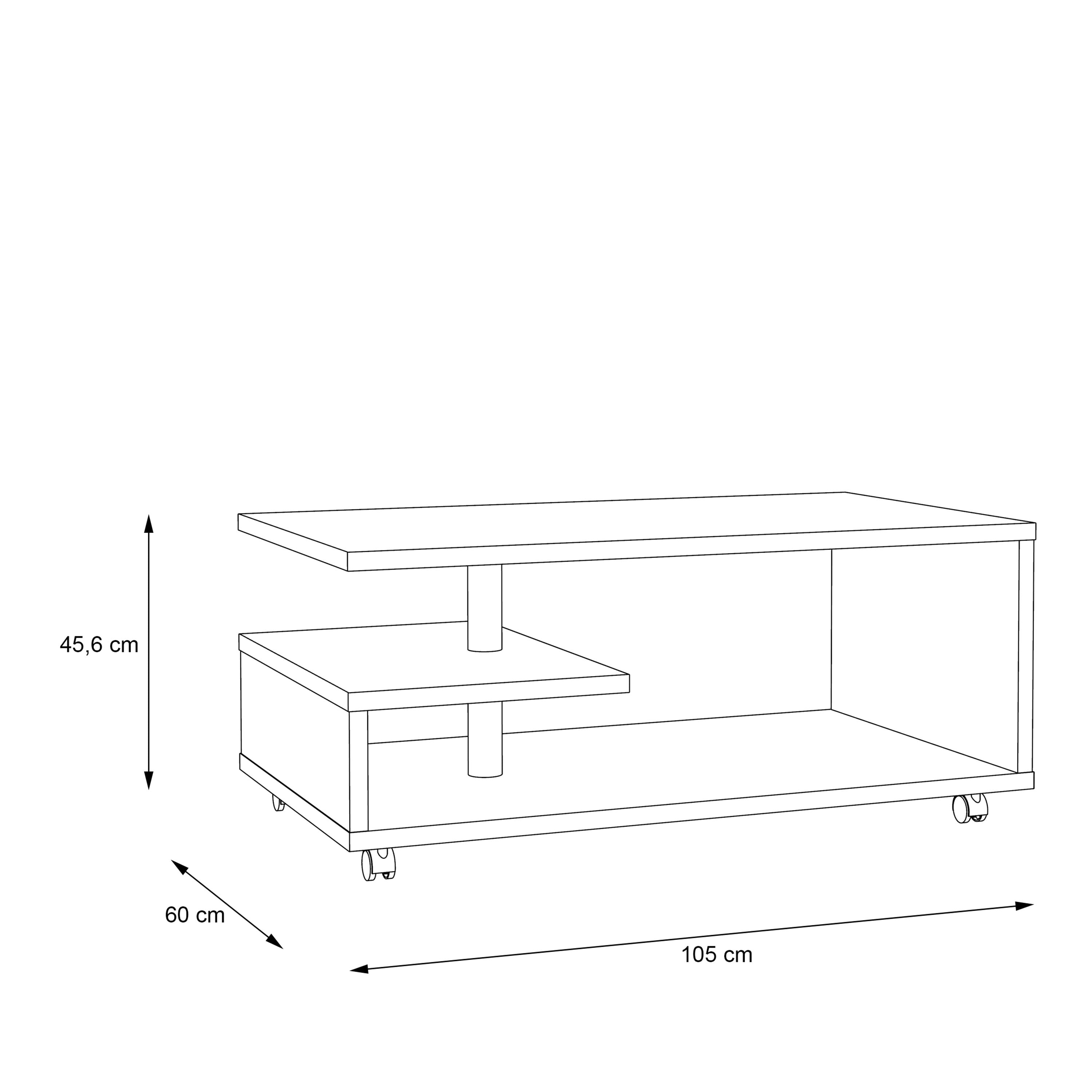 Bailey Coffee Table In Concrete Grey - Price Crash Furniture