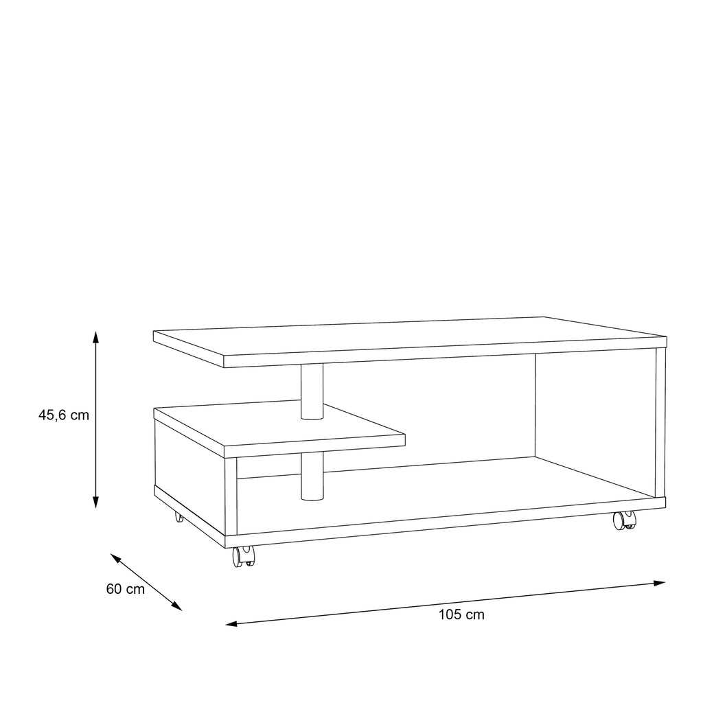 Bailey Coffee Table In Concrete Grey - Price Crash Furniture