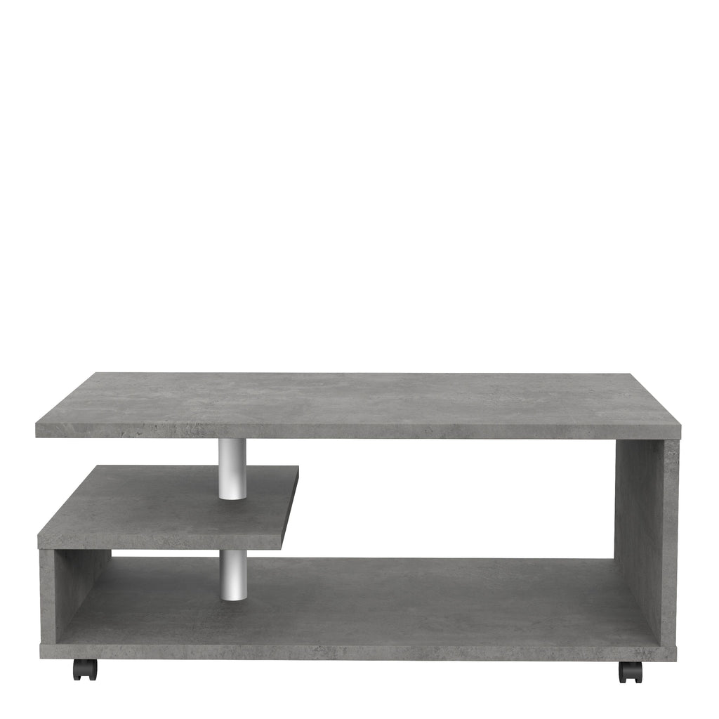 Bailey Coffee Table In Concrete Optic Dark Grey - Price Crash Furniture