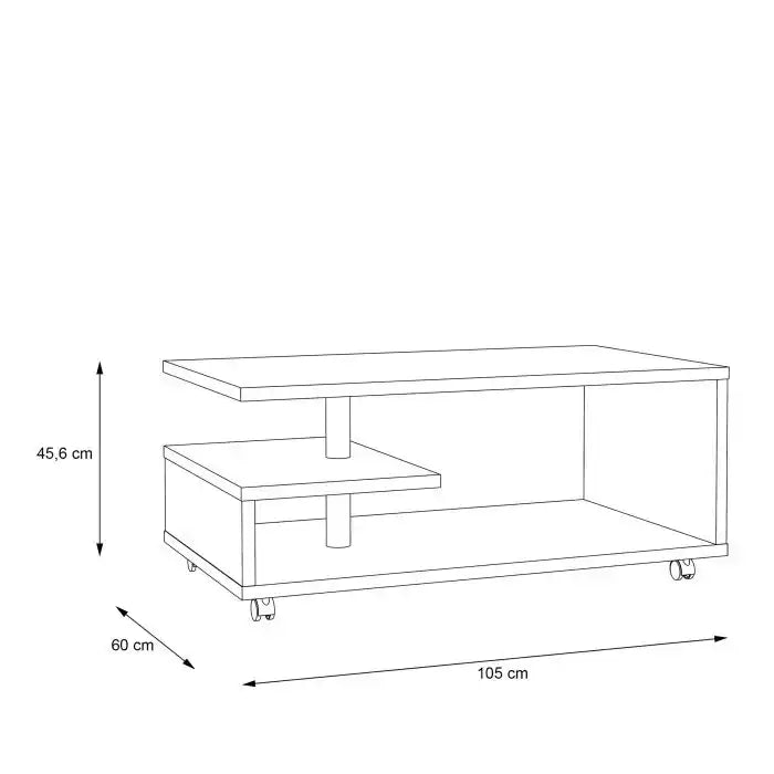 Bailey Coffee Table In Concrete Optic Dark Grey - Price Crash Furniture