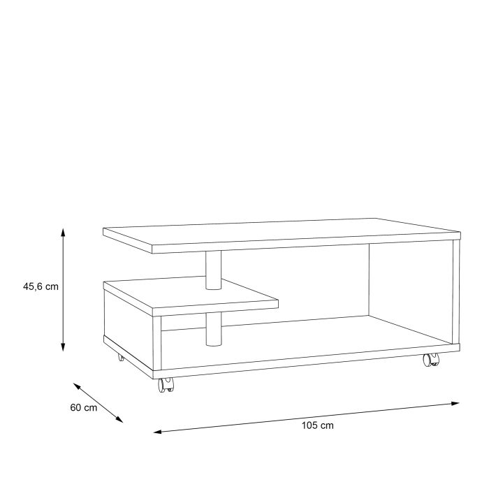 Bailey Coffee Table In Concrete Optic Dark Grey - Price Crash Furniture