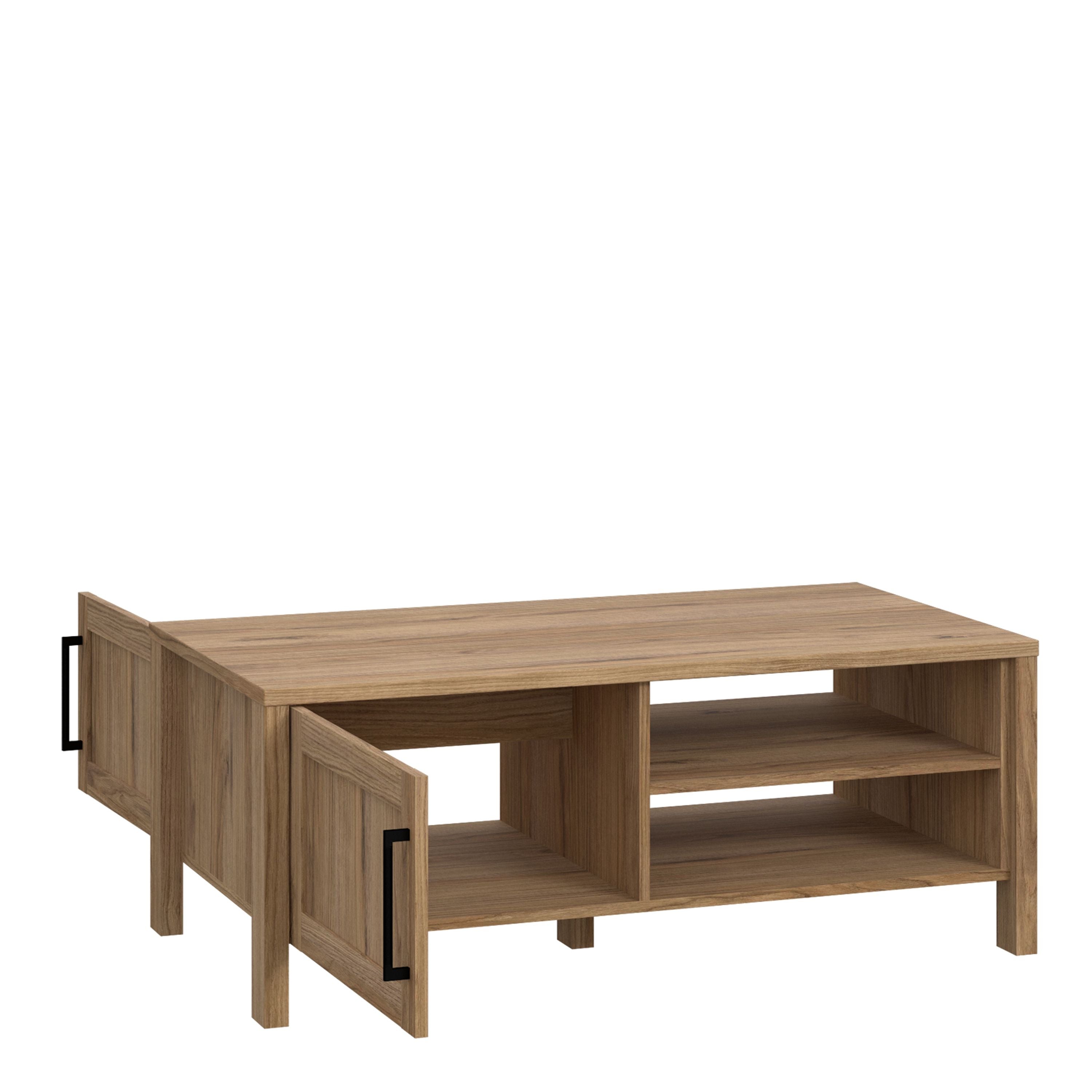 Malte Brun Storage Coffee Table In Waterford Oak - Price Crash Furniture