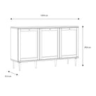 Calasetta 3 Door Sideboard Buffet Unit In Rattan finish - Price Crash Furniture