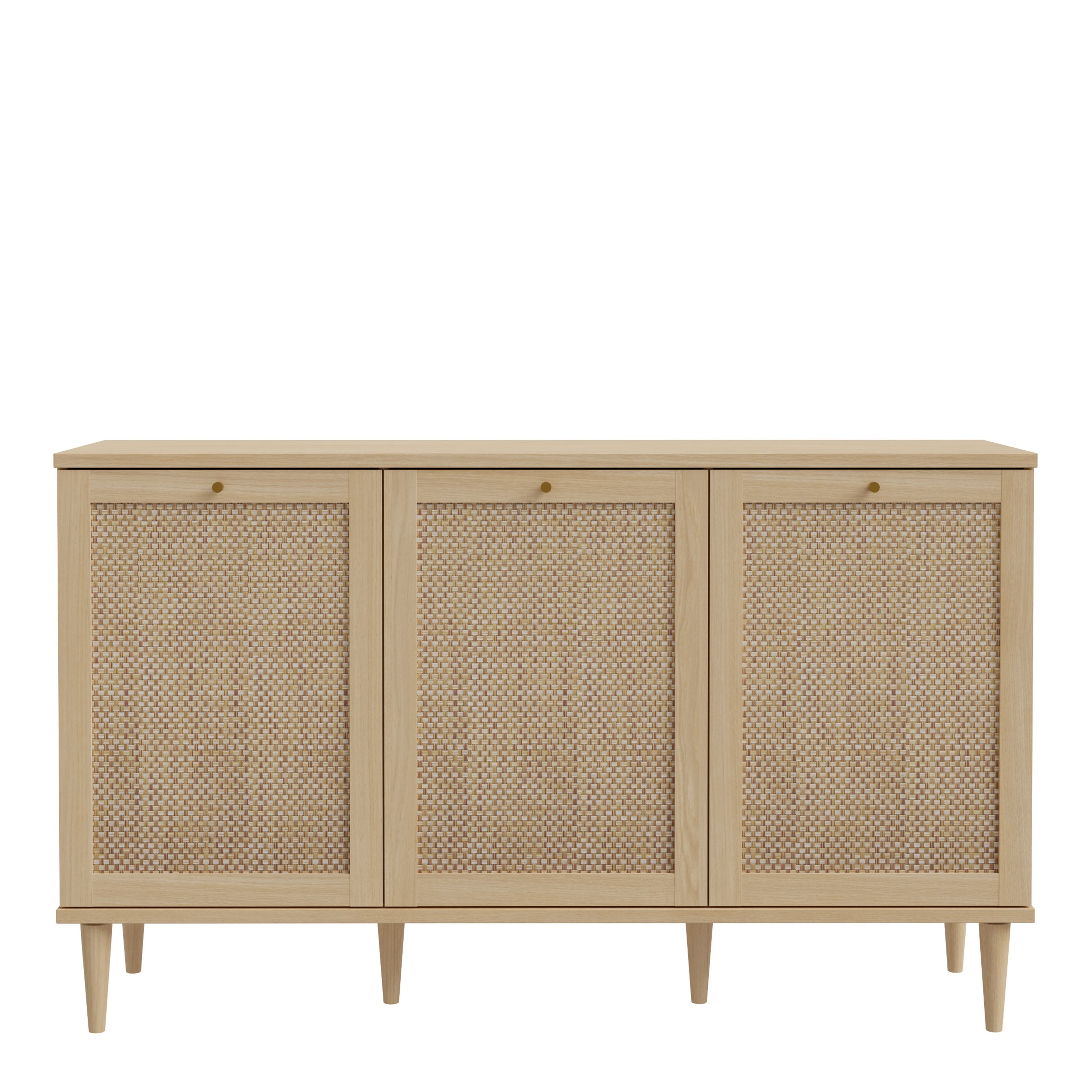 Calasetta 3 Door Sideboard Buffet Unit In Rattan finish - Price Crash Furniture