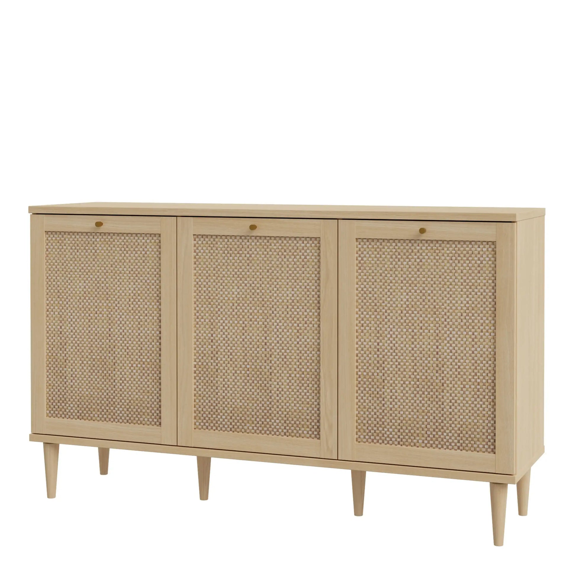 Calasetta 3 Door Sideboard Buffet Unit In Rattan finish - Price Crash Furniture
