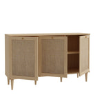 Calasetta 3 Door Sideboard Buffet Unit In Rattan finish - Price Crash Furniture