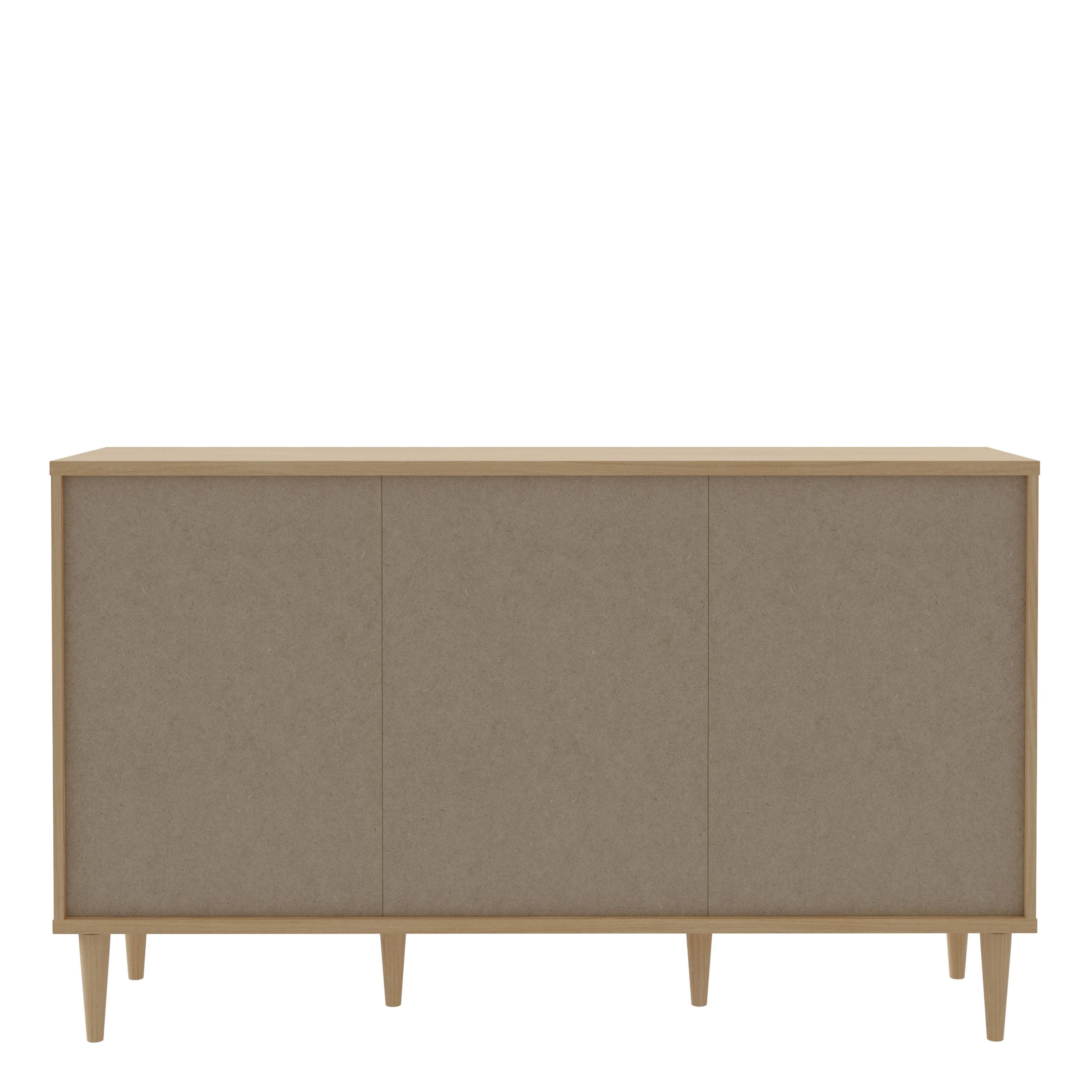 Calasetta 3 Door Sideboard Buffet Unit In Rattan finish - Price Crash Furniture