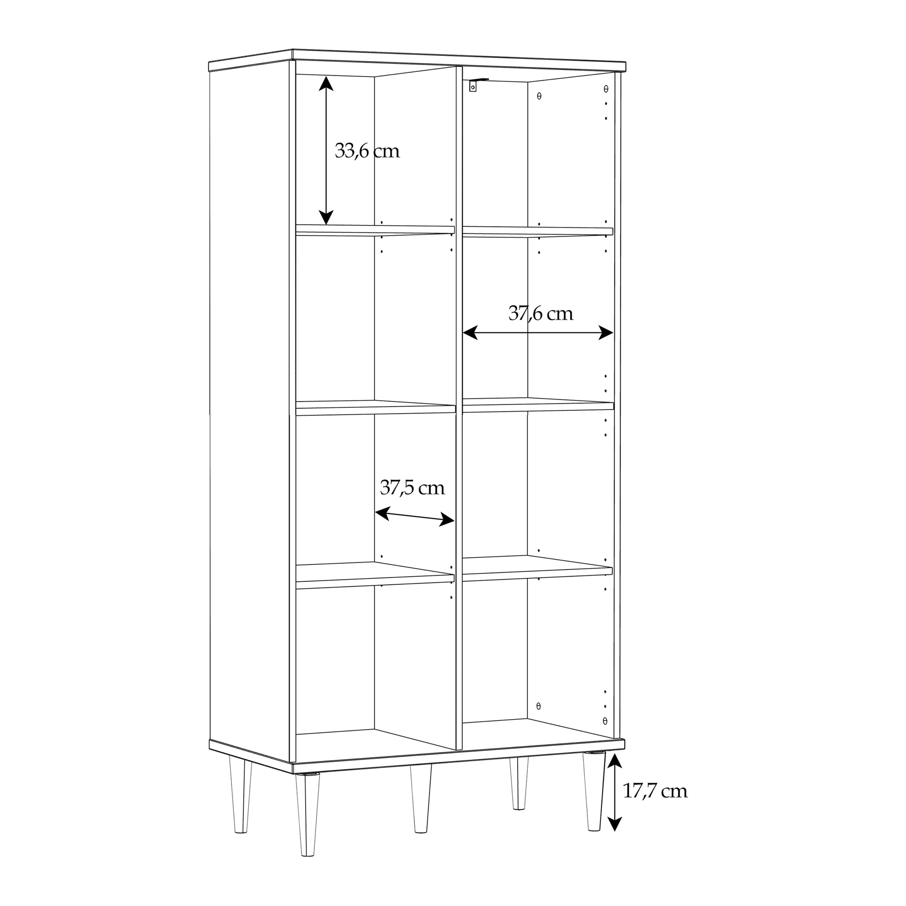 Calasetta 2 Door Display Cabinet Cupboard In Rattan - Price Crash Furniture