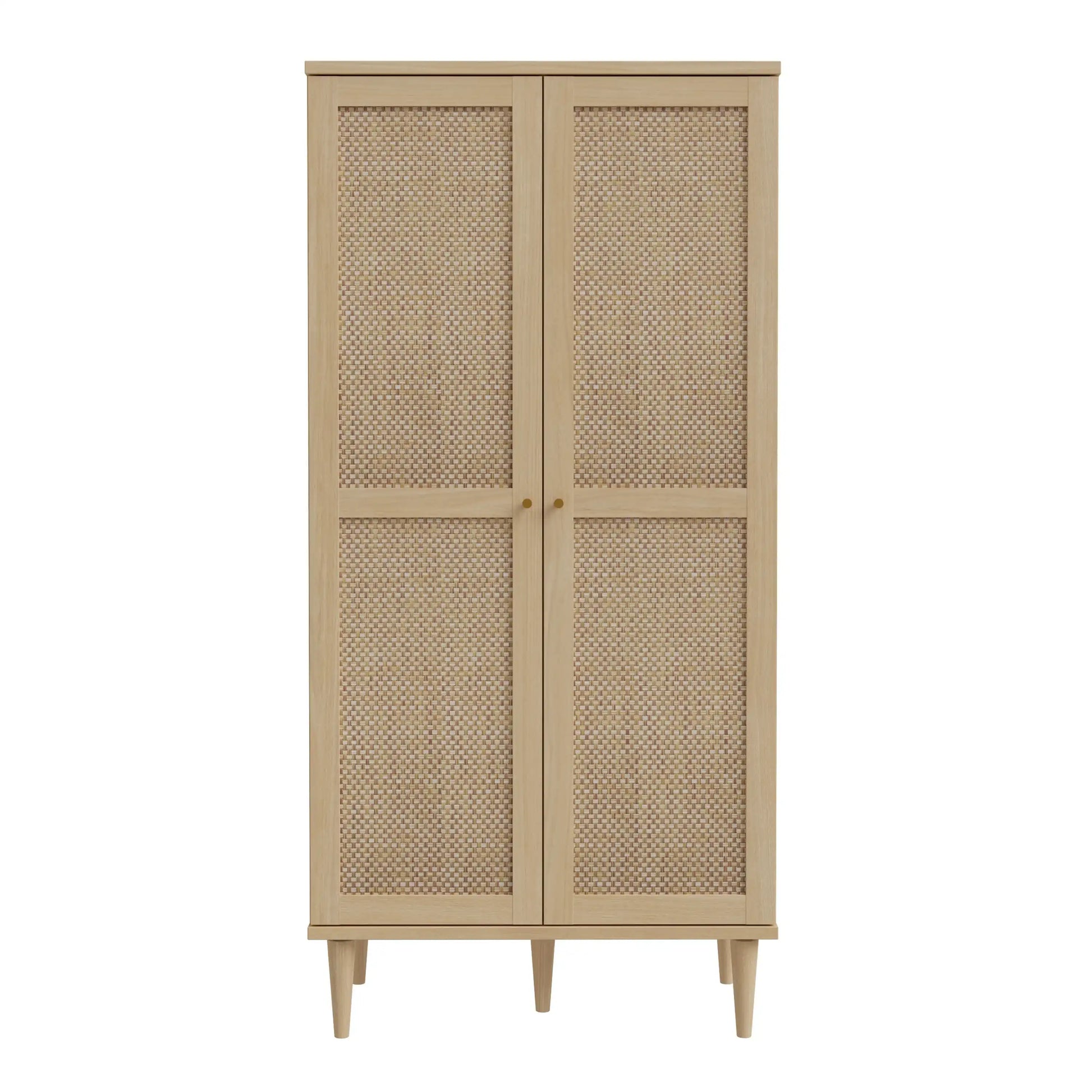 Calasetta 2 Door Display Cabinet Cupboard In Rattan - Price Crash Furniture