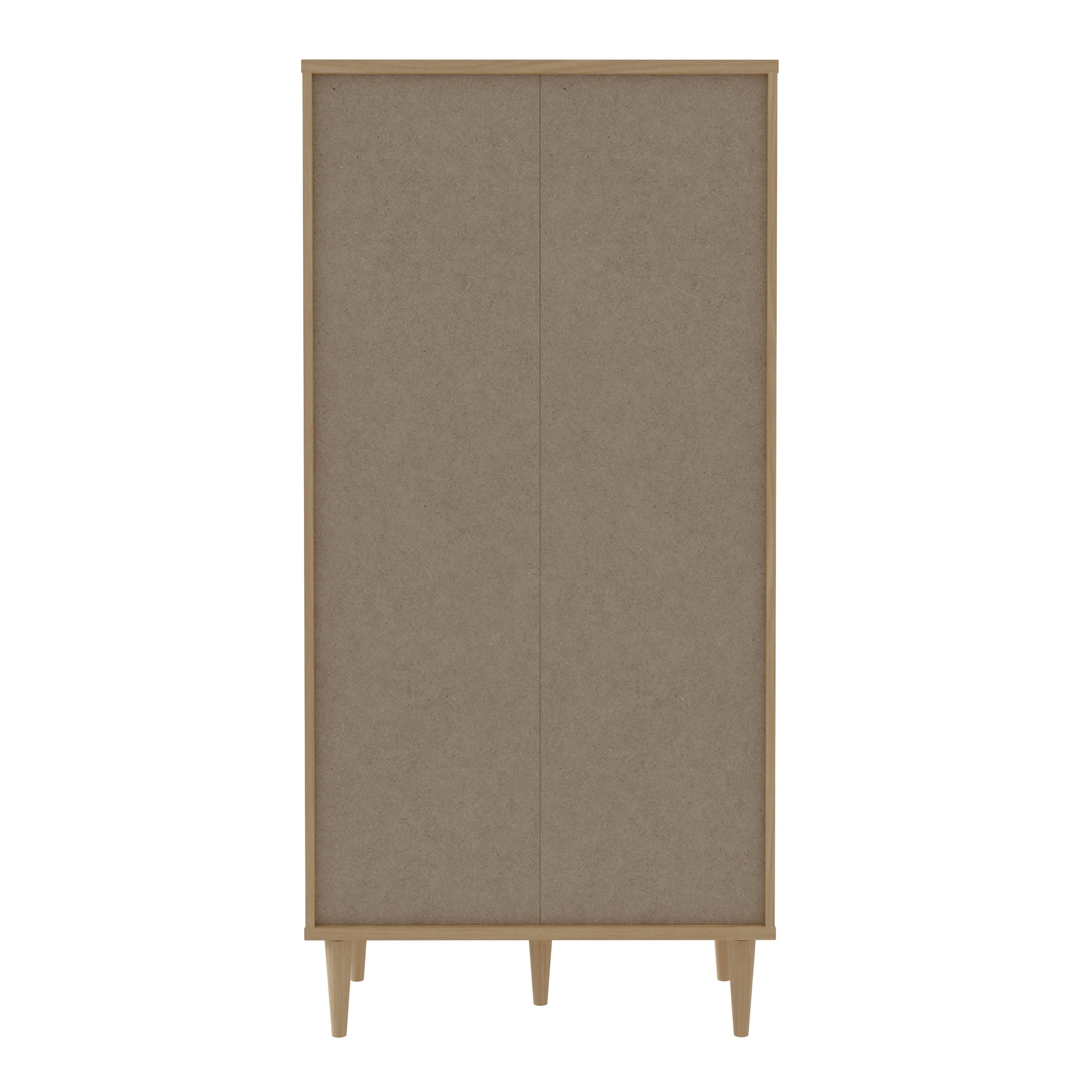 Calasetta 2 Door Display Cabinet Cupboard In Rattan - Price Crash Furniture