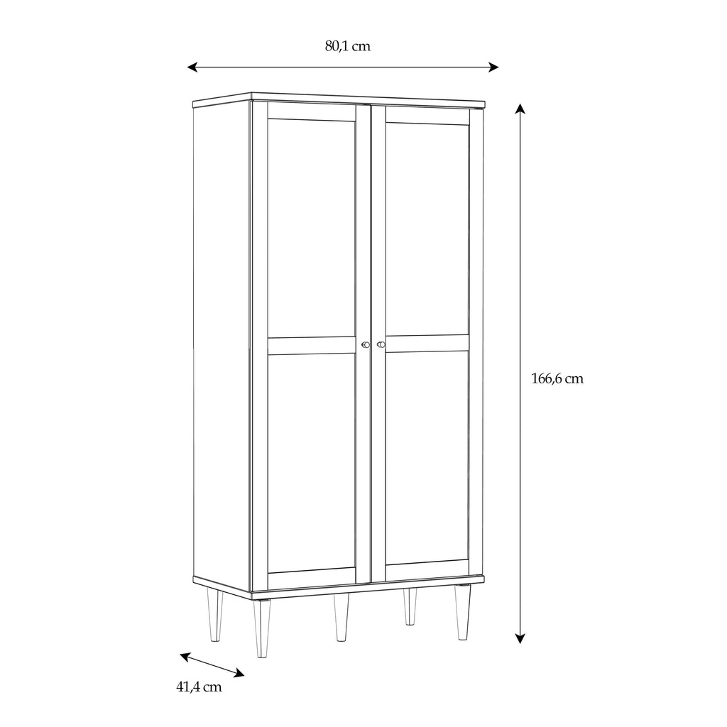 Calasetta 2 Door Display Cabinet In Rattan - Price Crash Furniture