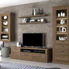 Corona Floating Wall Shelf 140cm In Tabak Oak - Price Crash Furniture