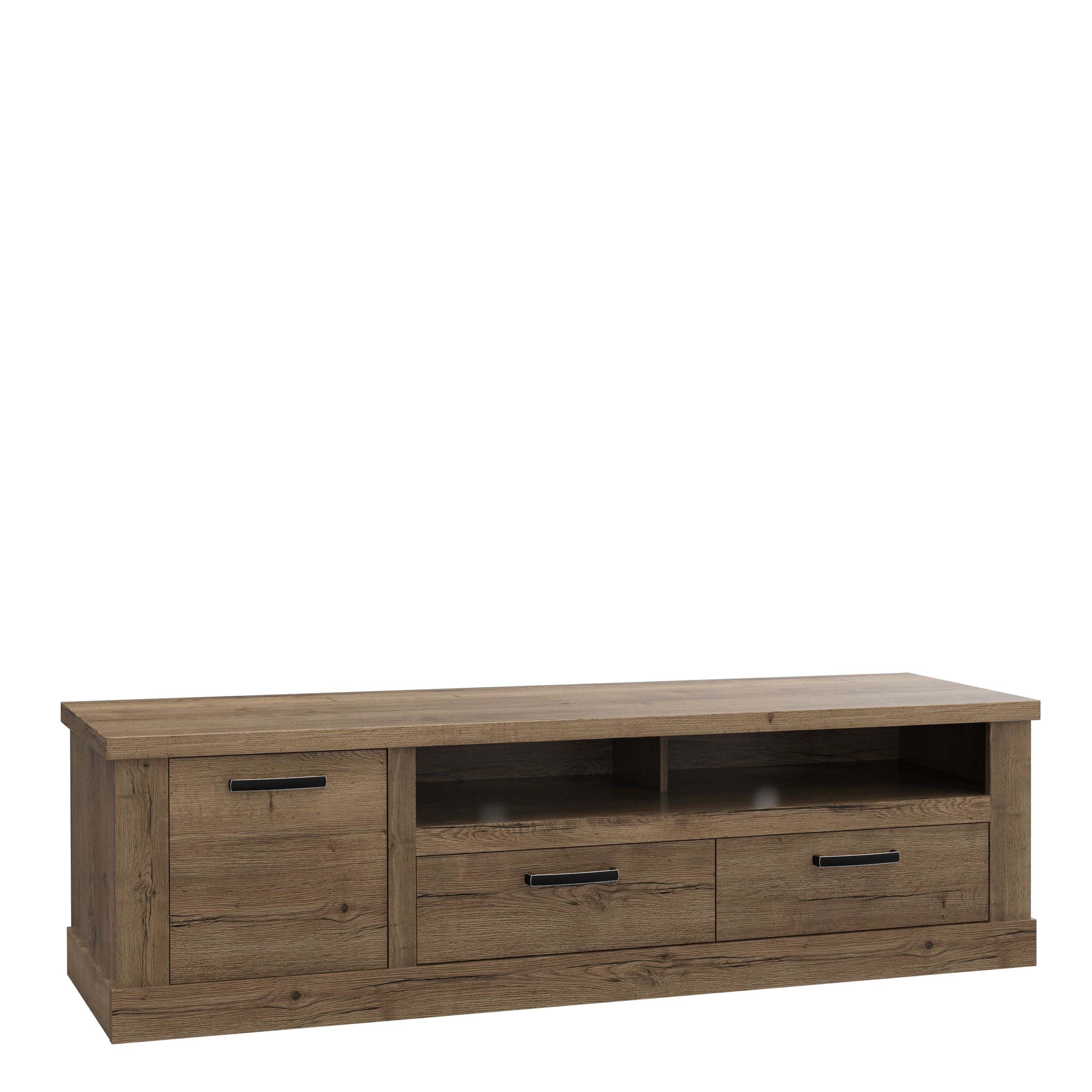 Corona 1 Door 2 Drawer TV Unit Stand In Tabak Oak - Price Crash Furniture