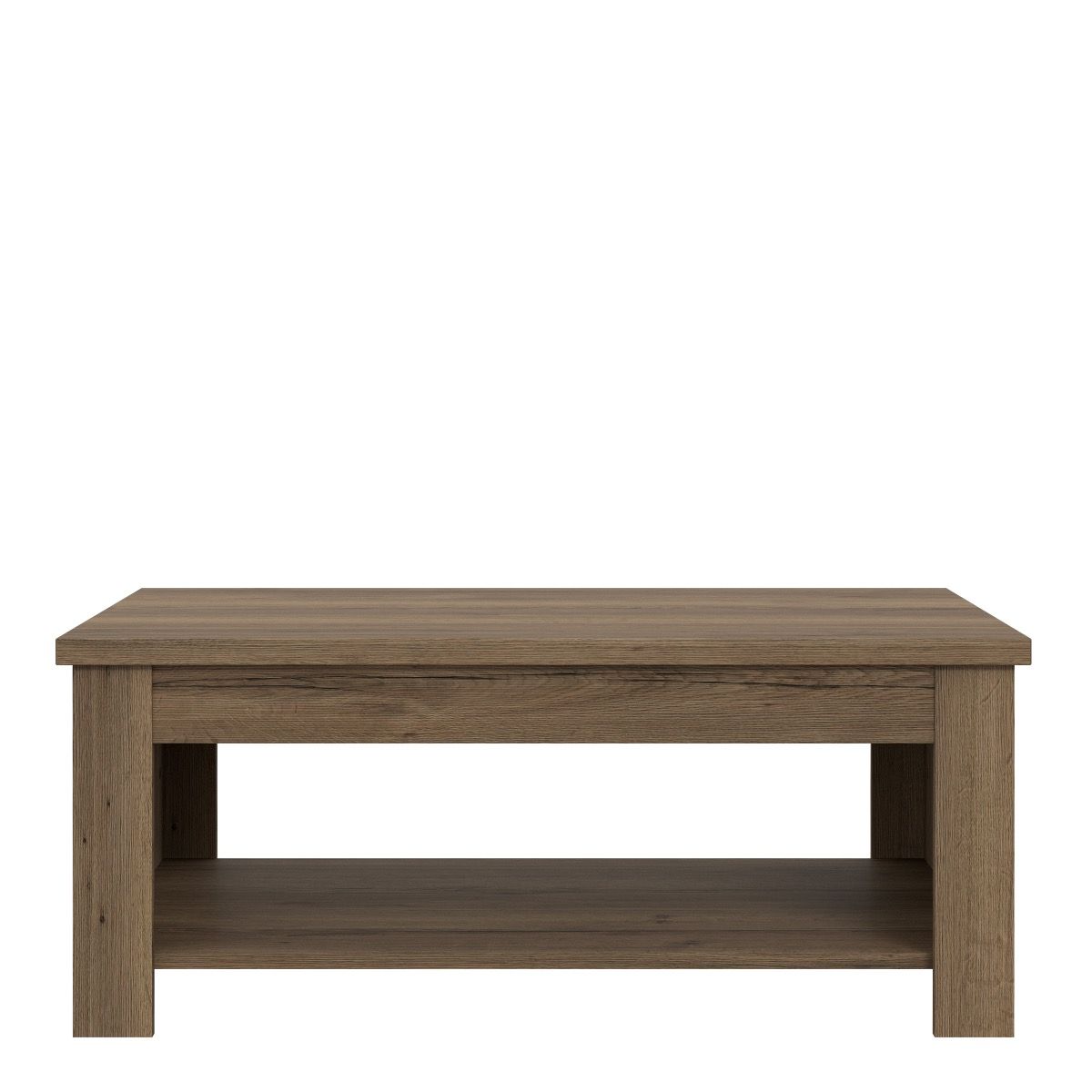 Corona Rising Coffee Table With Shelf In Tabak Oak - Price Crash Furniture