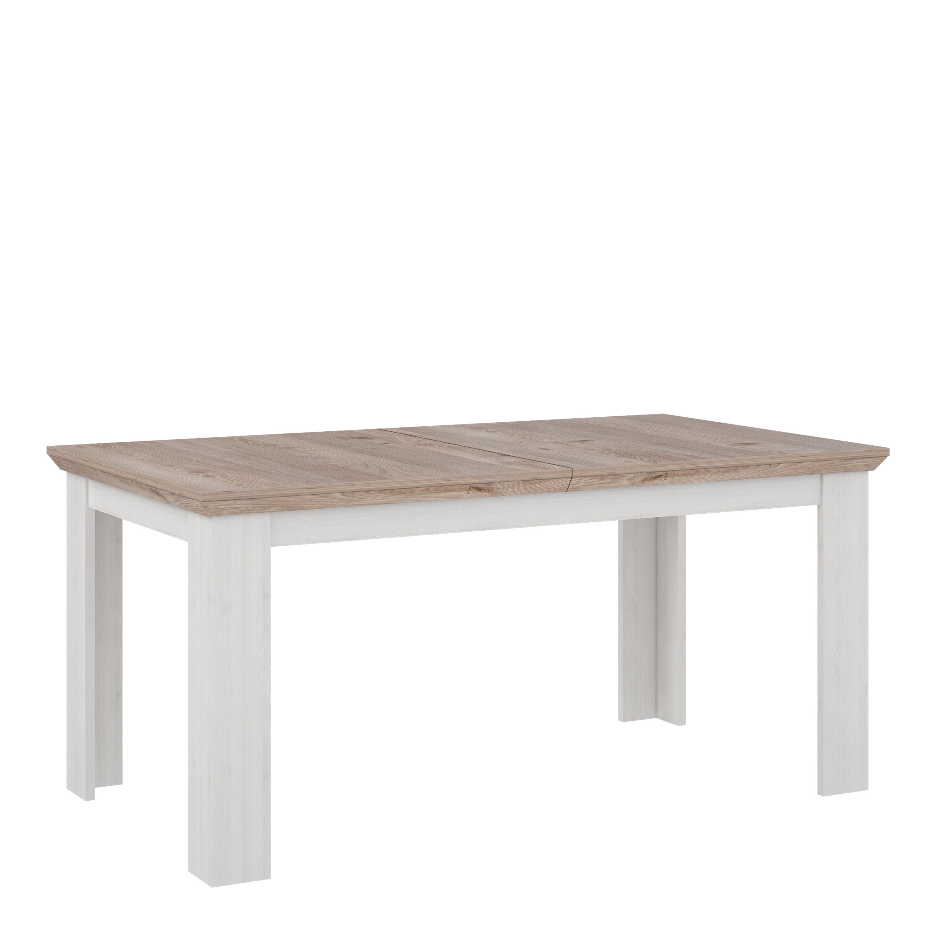 Illopa Extending Dining Table (160-207cm) In Oak & White - Price Crash Furniture