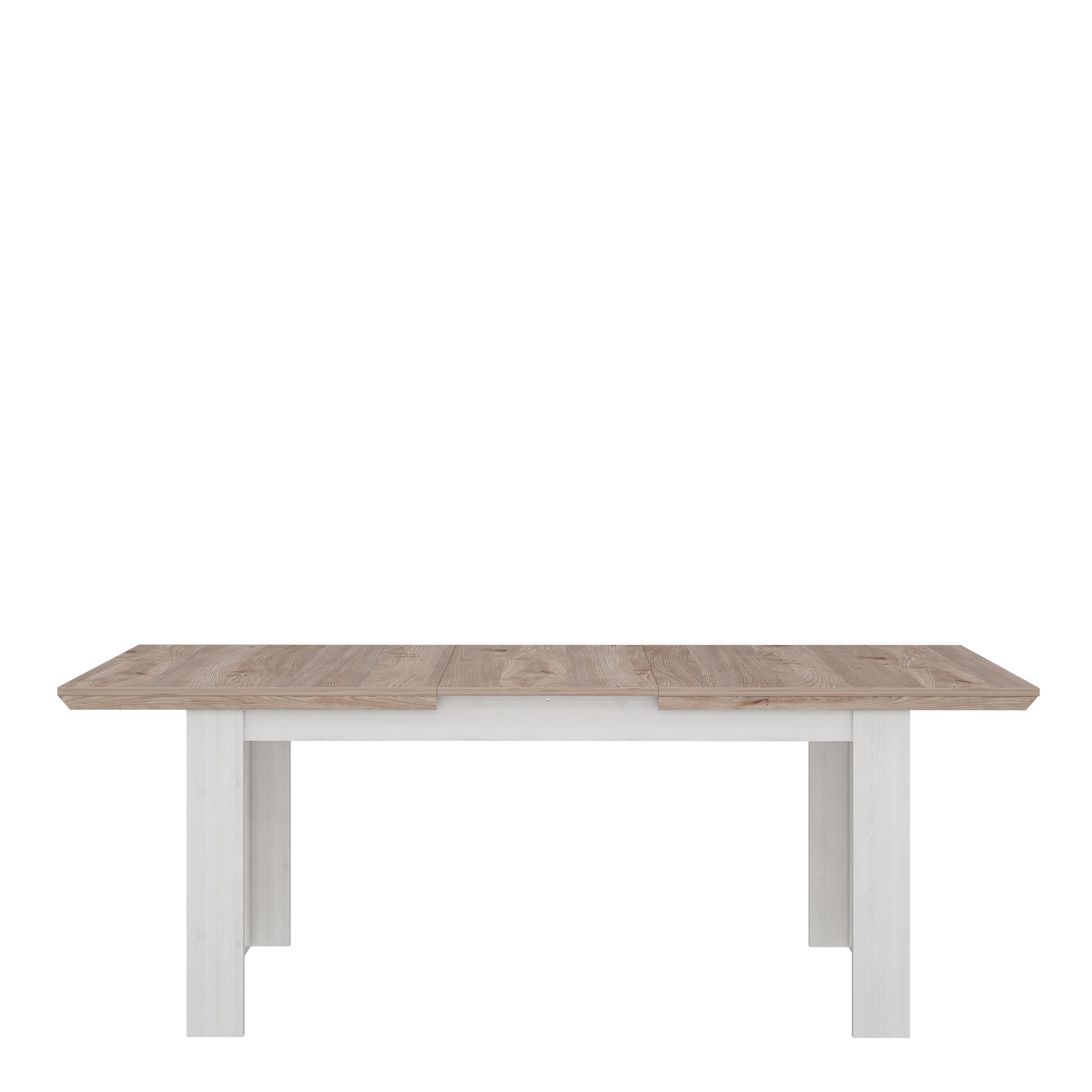 Illopa Extending Dining Table (160-207cm) In Oak & White - Price Crash Furniture