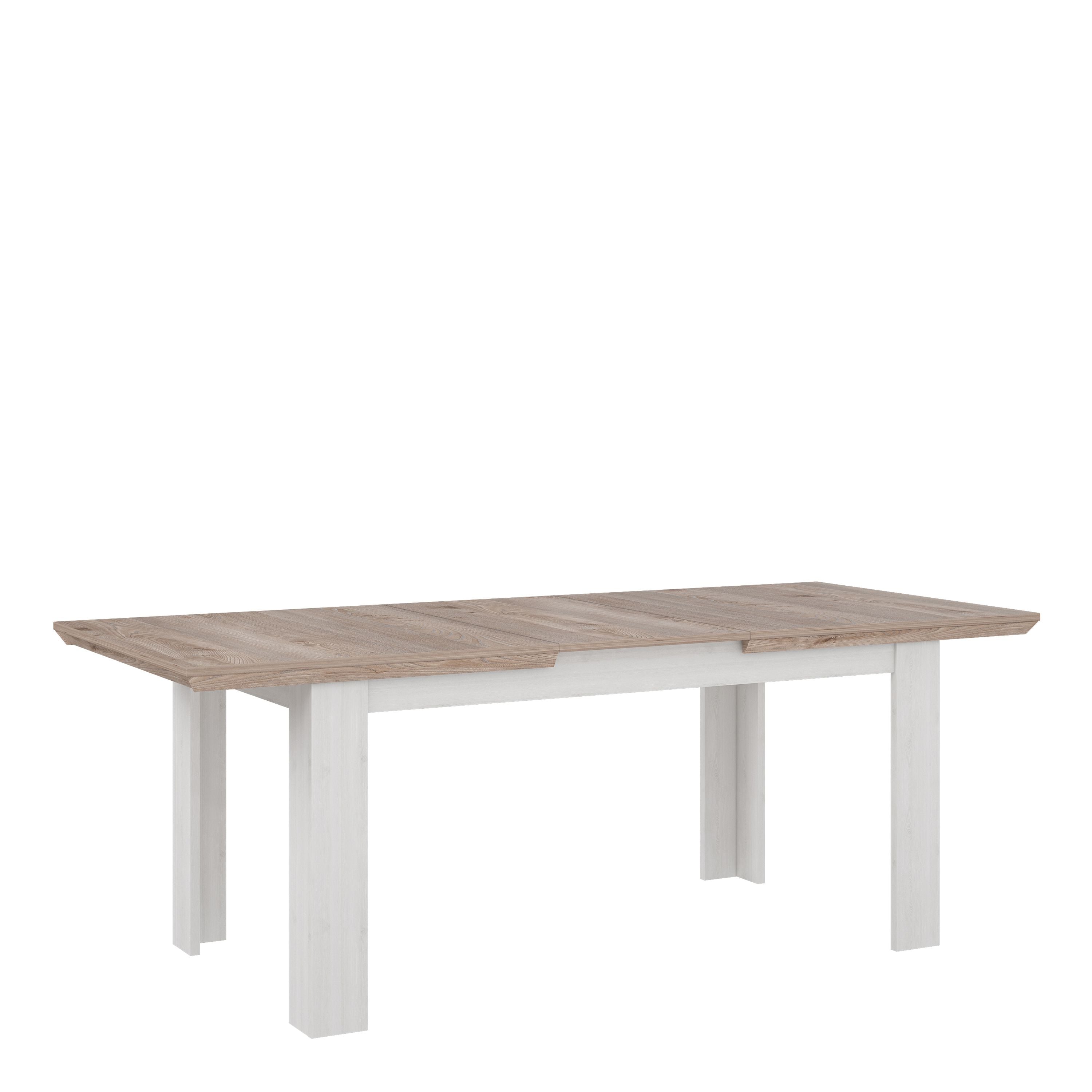 Illopa Extending Dining Table (160-207cm) In Oak & White - Price Crash Furniture