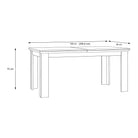 Illopa Extending Dining Table (160-207cm) In Oak & White - Price Crash Furniture