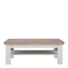 Illopa Coffee Table with Shelf In Oak & White - Price Crash Furniture