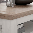 Illopa Coffee Table with Shelf In Oak & White - Price Crash Furniture