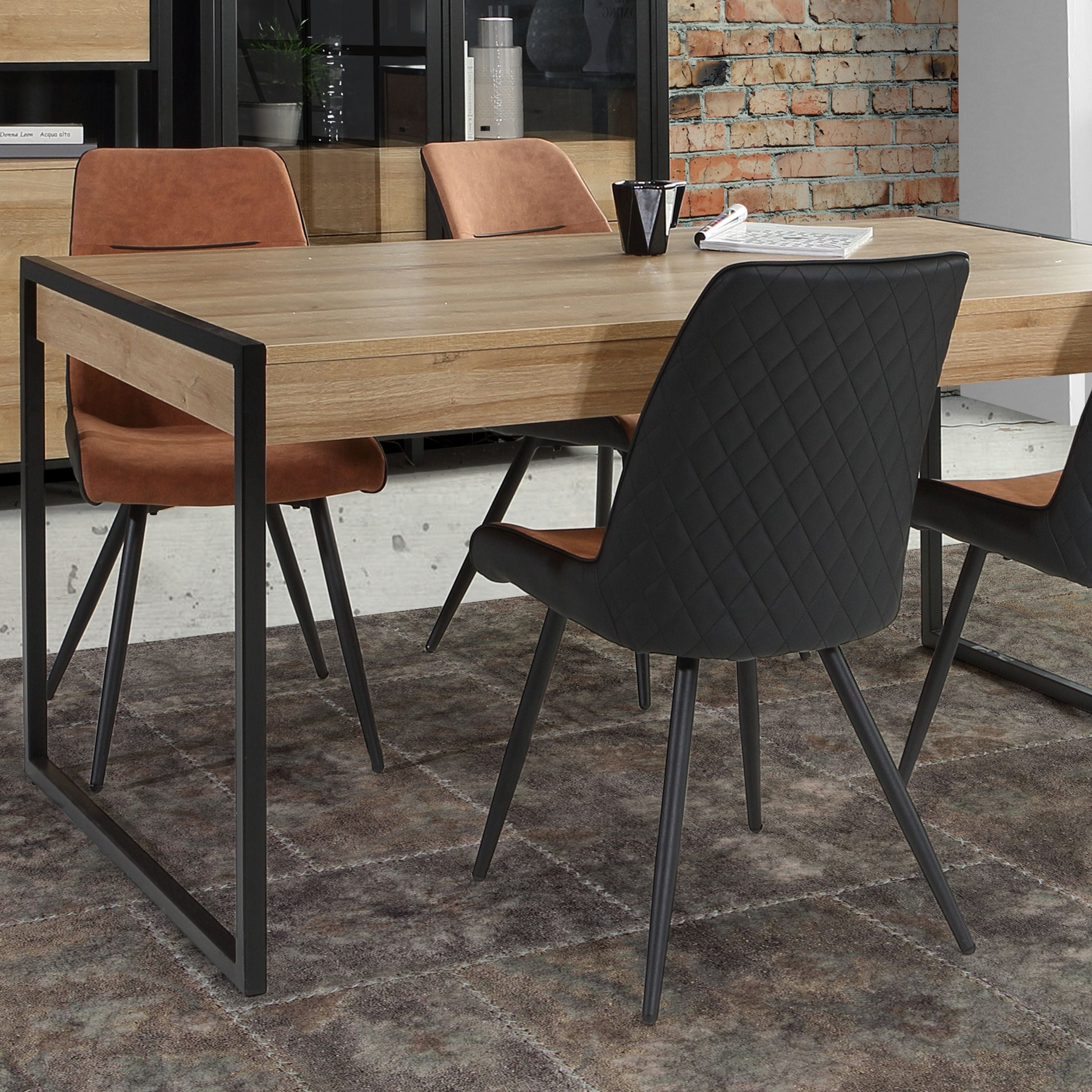 High Rock Large Dining Table In Riviera Oak - Price Crash Furniture