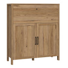 Malte Brun Bar Chest Sideboard Unit In Waterford Oak - Price Crash Furniture