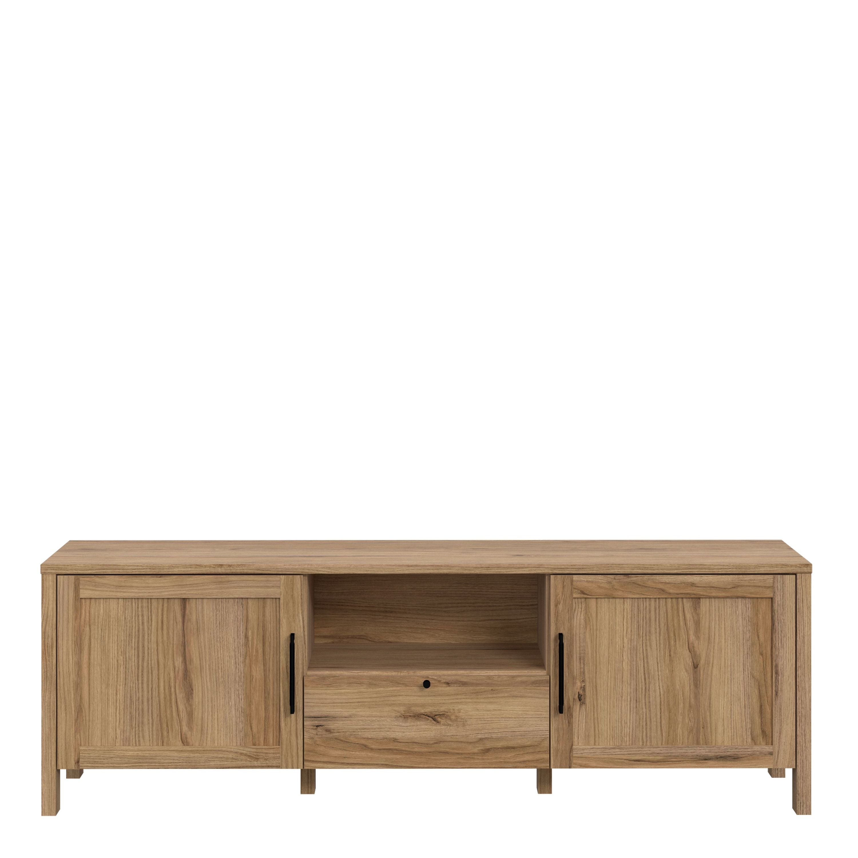 Malte Brun TV Unit Stand In Waterford Oak - Price Crash Furniture