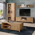 Malte Brun TV Unit Stand In Waterford Oak - Price Crash Furniture